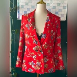 Handmade Stunning Floral Blazer Custom One-of-a-kind